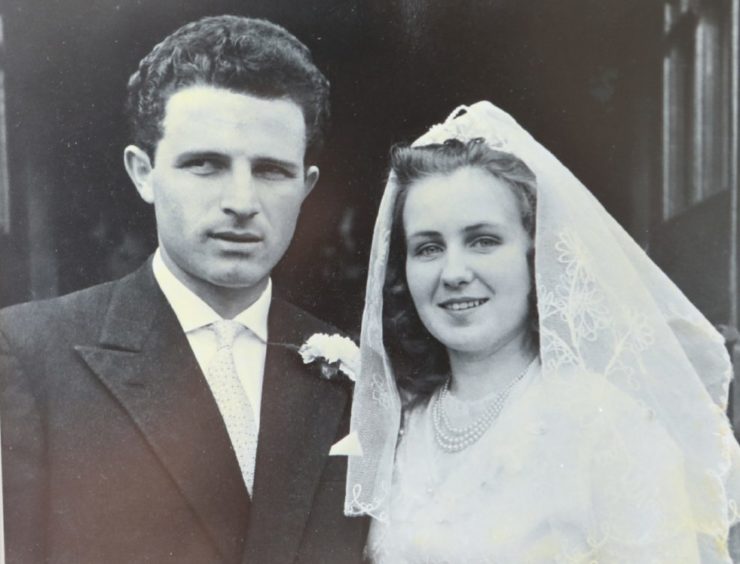 Betty and Peppino on their wedding day.