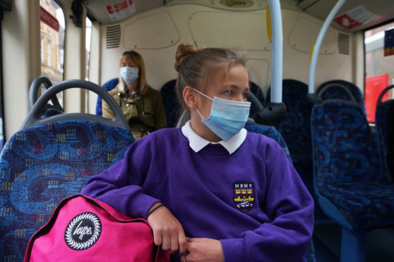 School children will not need to wear face masks on school buses.