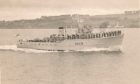 HMS Montrose off the coast of Tayport.