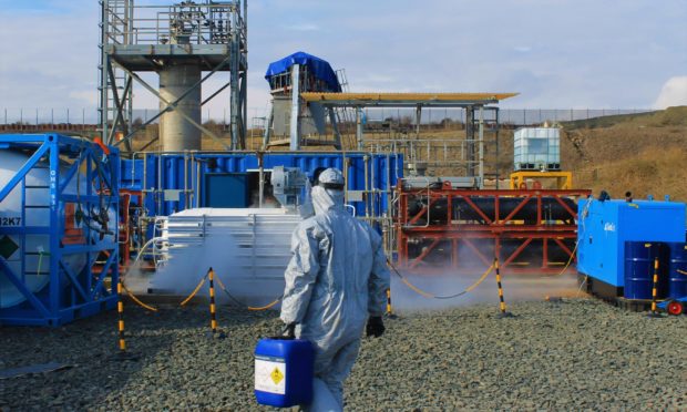 The Skyrora testing facility in Fife