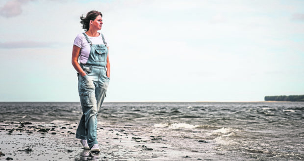 Jenna Davidson at Broughty Ferry beach where the incident happened.