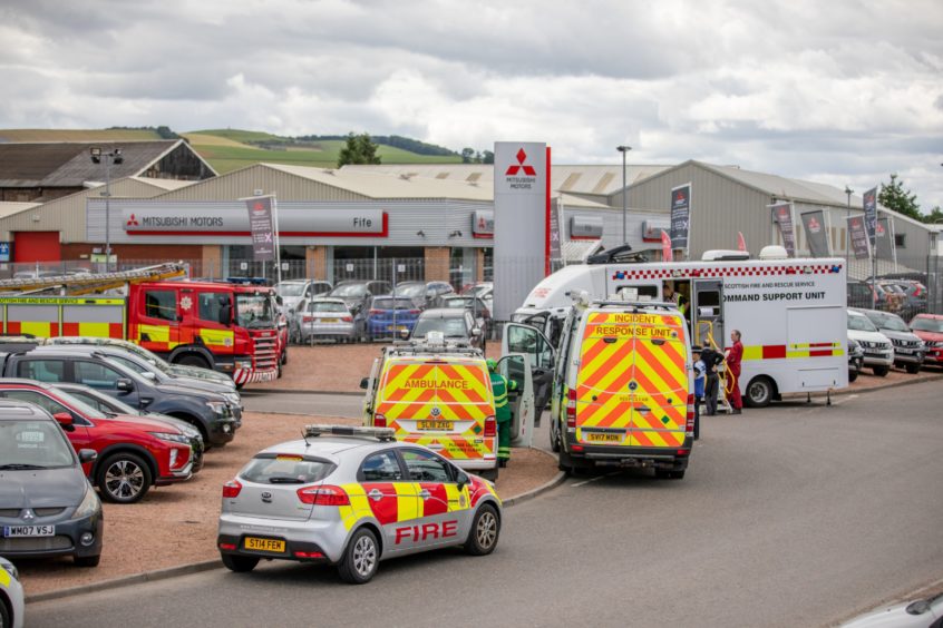 Fire on the Cupar Trading Estate.