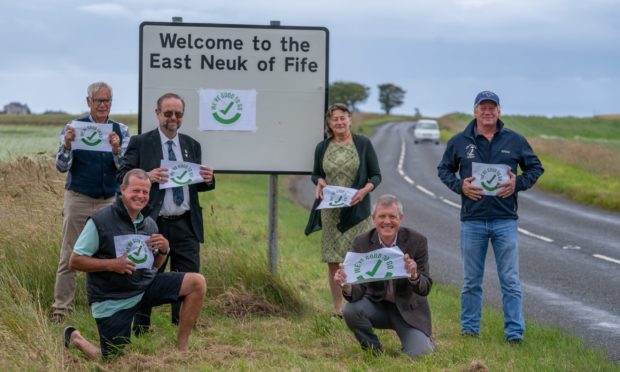 Willie Rennie MSP, front right, was joined by Visit East Neuk chairman Roger Brown along with local business owners Mark Carmichael-Green (Spindrift guest house) Sophie Latinis (Pittenweem Chocolate company) Alex Gardner (May Princess boat trips) and SNP Councillor John Docherty.