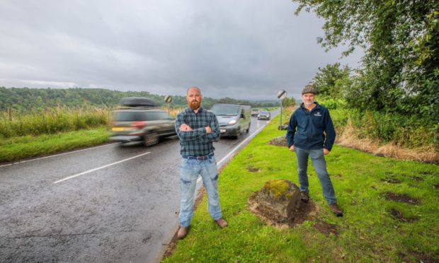 Mark McDonald, Stanley Development Trust, and Andy Barrie, Strategic Routes Officer at Perth and Kinross Countryside Trust.
