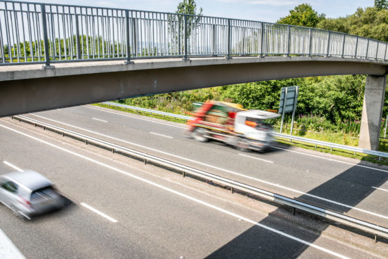 The foot bridge across the A92 is being assessed.