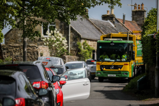 The new entrance will ease traffic and parking problems in Falkland.