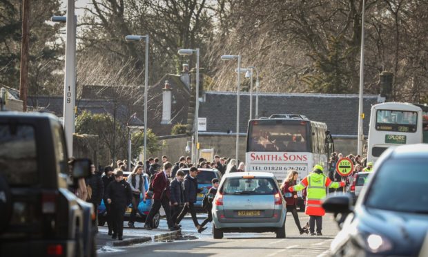 Harris Academy pupils leaving school in March 2020.