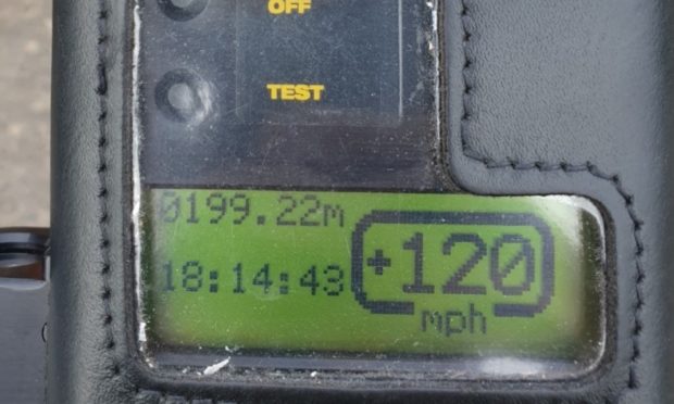 Biker was caught travelling at 120mph near Scone Airport