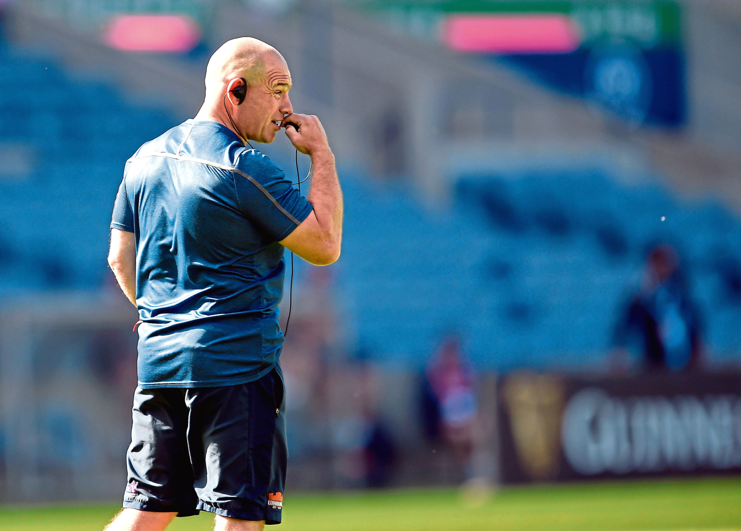Edinburgh head coach Richard Cockerill before the Guinness PRO14 match at BT Murrayfield, Edinburgh. PA Photo. Picture date: Saturday August 22, 2020. See PA story RUGBYU Glasgow. Photo credit should read: Ian Rutherford/PA Wire. RESTRICTIONS: Editorial use only. No commercial use.