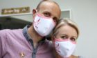 Andy and Claire Stewart with the Be More Ruby face masks.