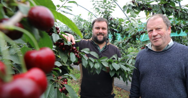 Euan McIntyre and his son Matt at Wester Essendy farm, Blairgowrie.