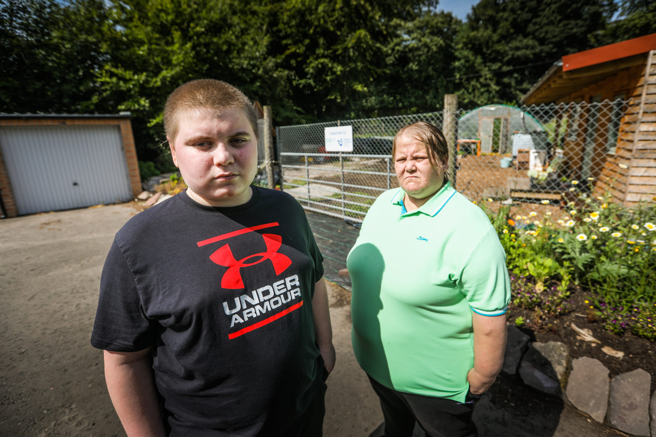 Jay Coram with his mum Kim, at the Market Gardens in Coupar Angus