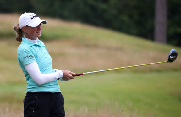 Stacy Lewis is co-leader of the Ladies Scottish Open at the halfway stage.