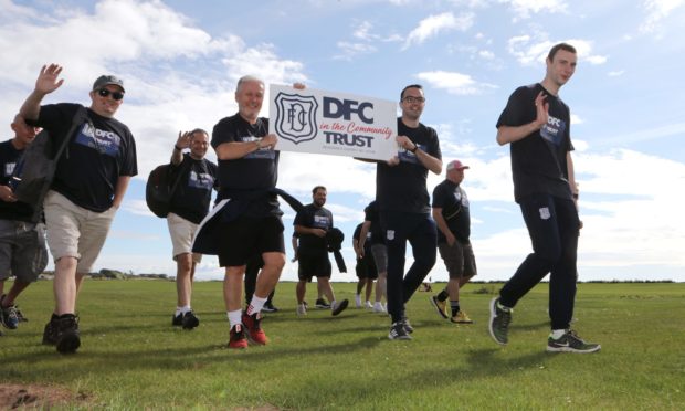 Dundee Football Club Community Trust did a sponsored walk from Arbroath to Broughty Ferry to raise funds.