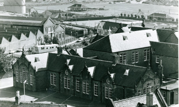 The former Invertay Primary School in Monifieth in September 1973.
