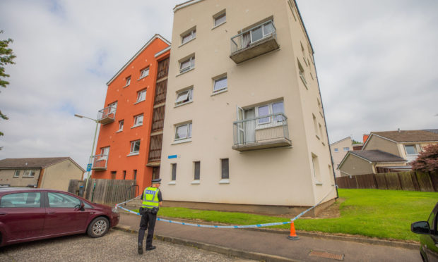 The block of flats in Newton Place, Perth