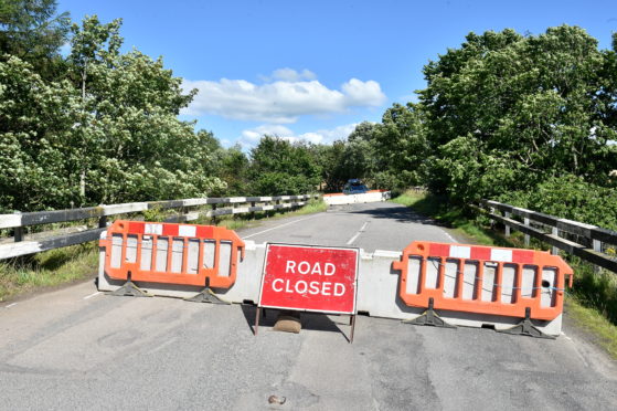 Oatyhill Bridge was closed by Aberdeenshire Council in the summer.