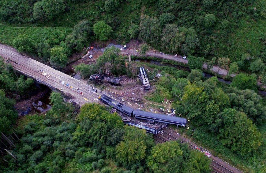 The scene of the fatal train crash.