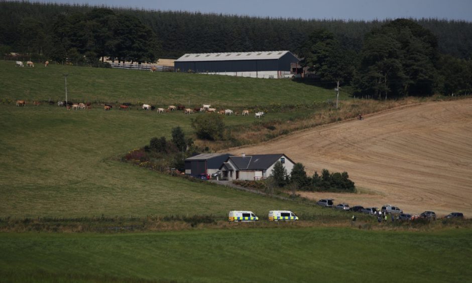 Emergency services at the scene in Stonehaven.