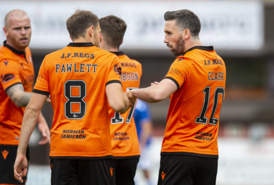 Nicky Clark scored from the penalty spot against St Johnstone