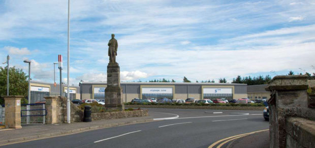 An artist's impression of how the finished retail park would look.