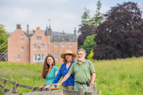 Sophie Ramsay and parents Louise Ramsay and Paul Ramsay. Bamff House, Alyth