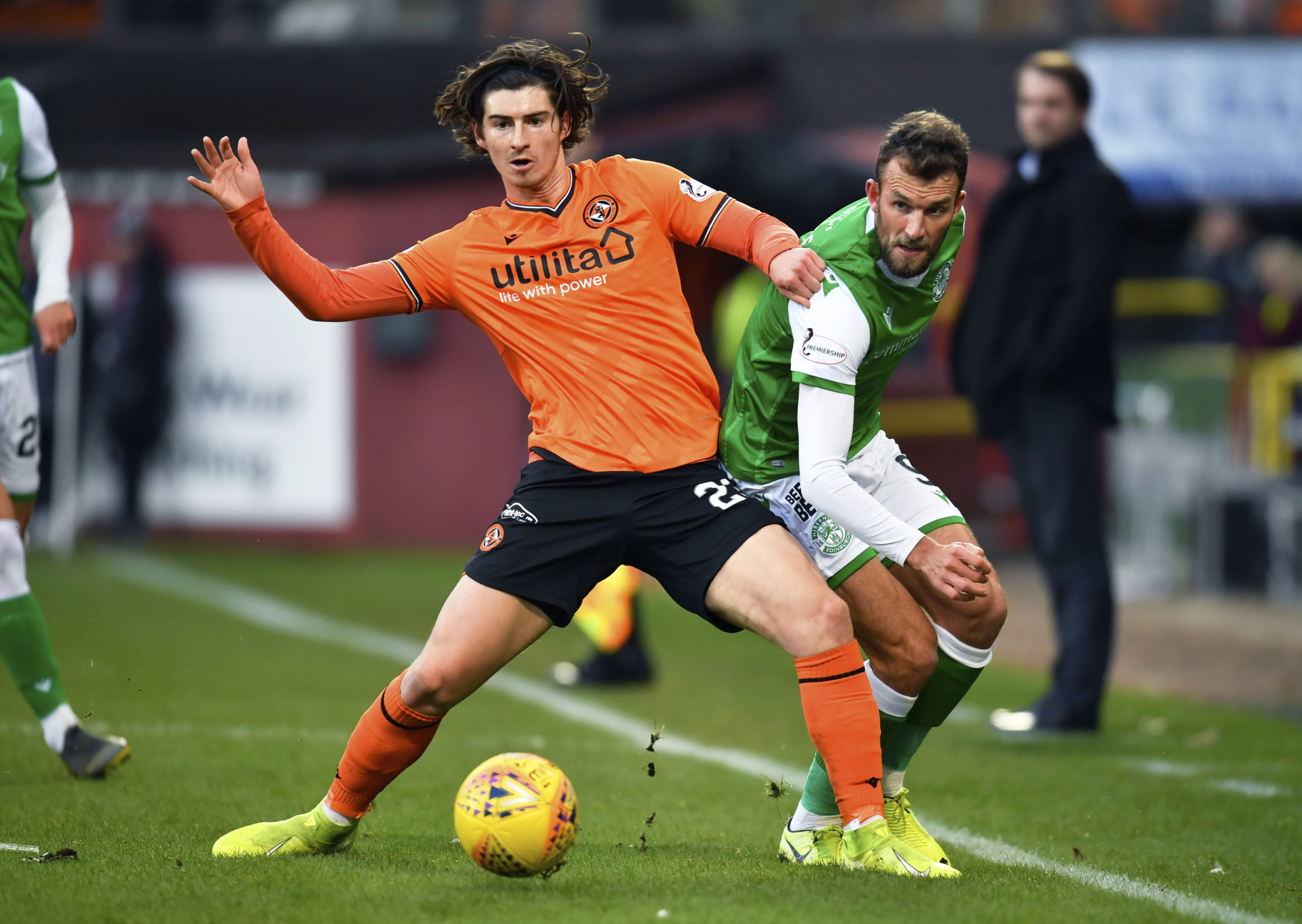 Ian Harkes in action for Tangerines against Hibs in the Scottish Cup last season.