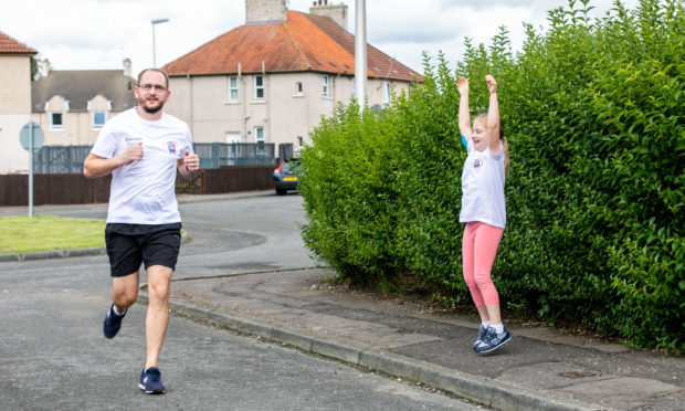 Danny was cheered on in training by Daniella.