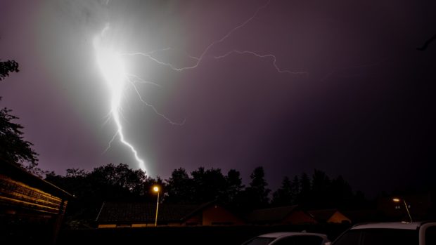 Lightning storm over Glenrothes on Tuesday night