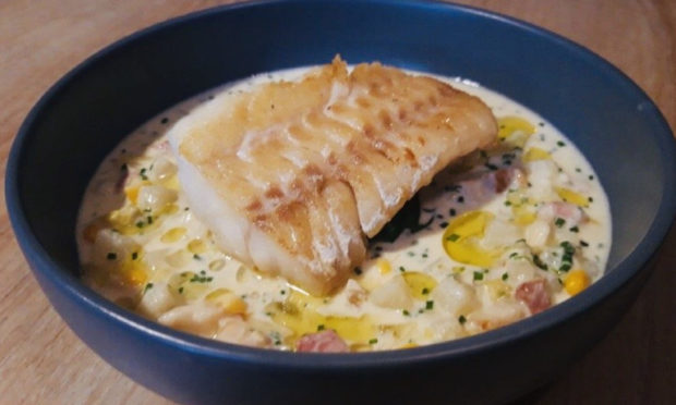 North Sea cod with smoked haddock chowder.