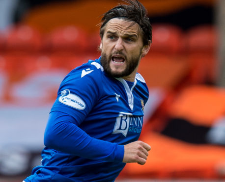 Craig Conway in action at Tannadice.