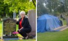 Linda Fairbairn was angry with the condition of the grave when she visited earlier this week,