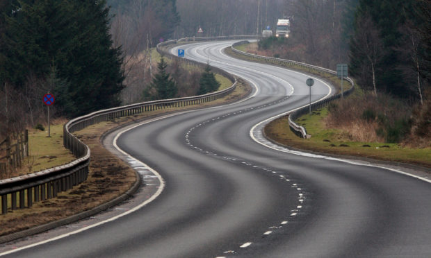 The A9 near Dunkeld.