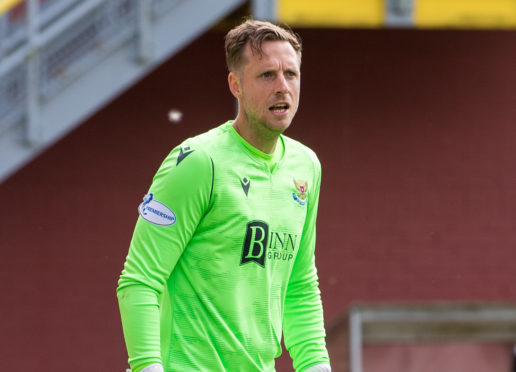 Elliott Parish in action for St Johnstone.