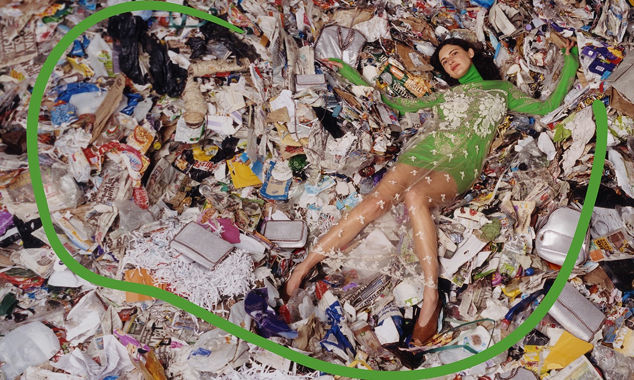 Stella McCartney’s winter 2017 collection was modelled against the backdrop of the Angus landfill site. Pic: Harley Weir and Urs Fischer for Stella McCartney