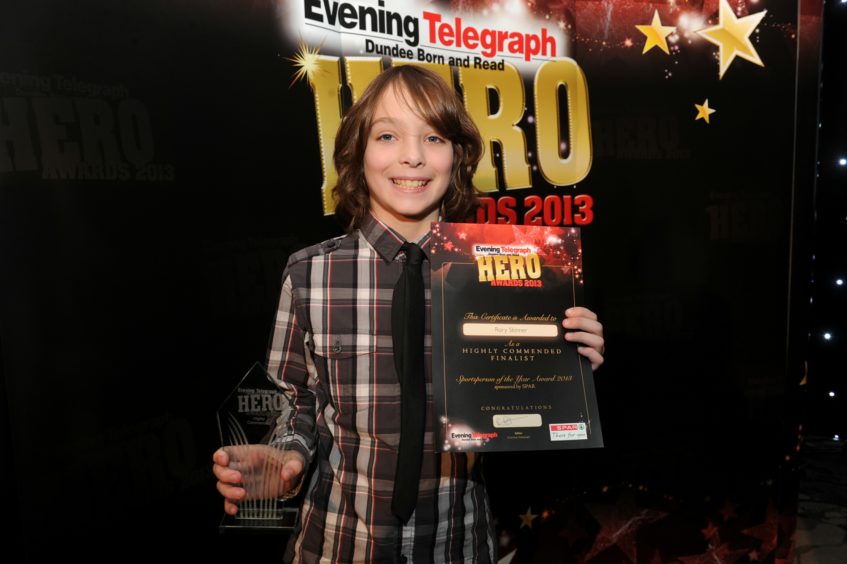 Pictured at the Evening Telegraph Hero Awards in 2013.