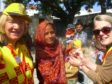 Sylvia Donaldson (left), past president of the Rotary Club of St Andrews, with Irene Constable administering anti-polio vaccine to a child in rural India during a visit to support Rotary's End Polio Now campaign.