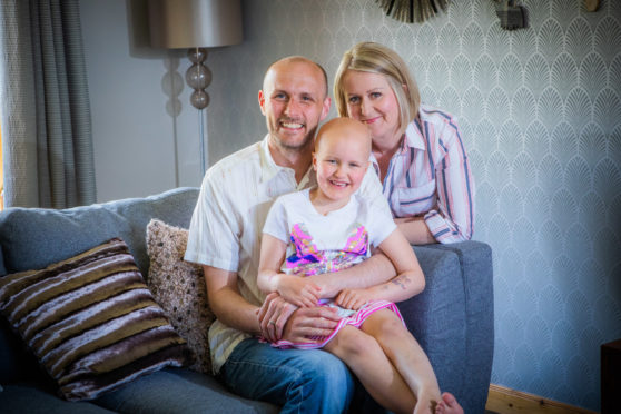 Andy, Ruby and Claire Stewart.