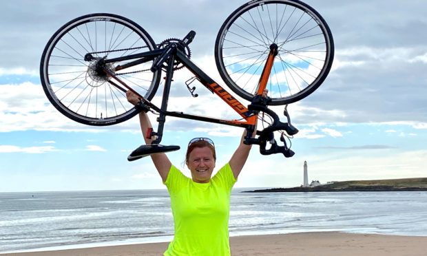 Claire Penman after a training run to Montrose.