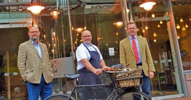 Iain Campbell, managing director of George Campbell & Sons, Scott Hessel, Crieff Hydro Family of Hotels executive chef and Stephen Leckie, chairman and CEO of Crieff Hydro Family of Hotels