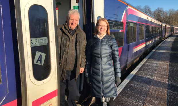 Mr Chapman, with SNP MSP Shirley-Anne Somerville.