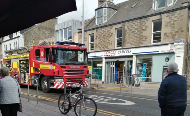 A fire engine at Brook Street.