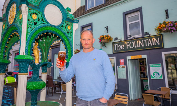 Gavin Price at the Fountain Bar, Aberfeldy