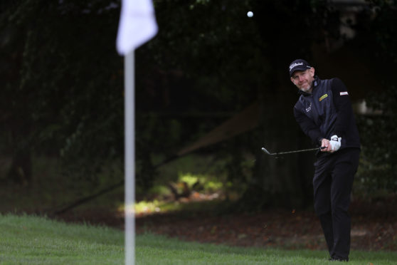 Scotland's Stephen Gallacher at Galgorm yesterday.