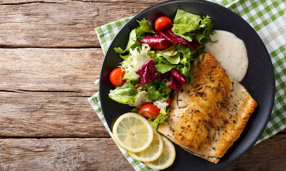Grilled Moroccan trout.