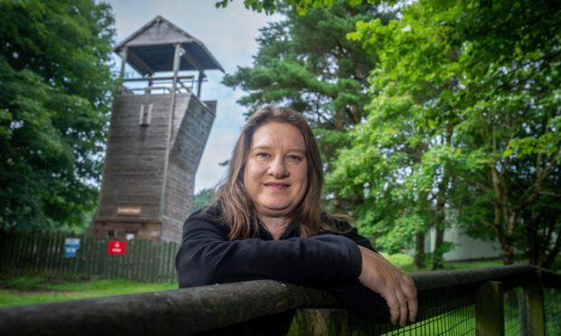 Scouts Scotland chief executive Katie Docherty at Fordell Firs in Fife