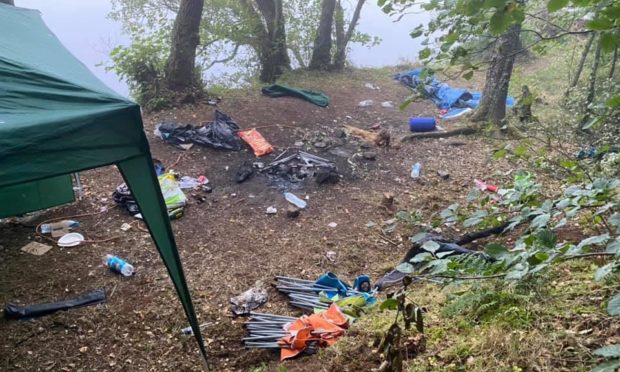 Abandoned campsite at Loch Tummel