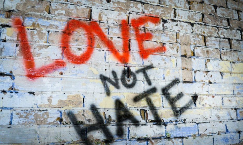A general view of graffiti on a wall in Bristol.