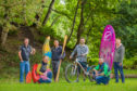 Picture shows, left to right is, Ross Dempster (Beyond Adventure), Sarah Turner (Wee Adventures), Piotr Gudan (Outdoor Explore), Adam Flint (Progression Bikes), Ben Case (The Canyoning Company) and Matt Gambles (Paddle Surf Scotland) -- Woodland near The Cross and Dunkeld Cathedral, Dunkeld