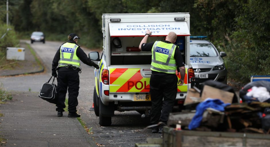 Human remains were found at the Whitehill Industrial Estate shortly after 5pm on Sunday, September 27 2020.